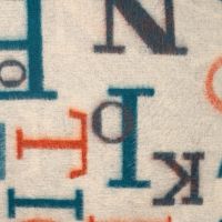 Colored Letters Keith - Indigo Orange Off White