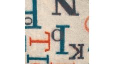 Colored Letters Keith - Indigo Orange Off White