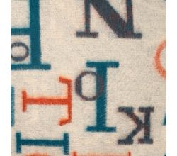 Colored Letters Keith, Indigo Orange Off White