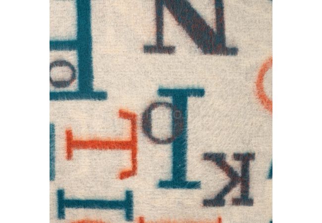 Colored Letters Keith - Indigo Orange Off White