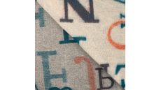 Colored Letters Keith - Indigo Orange Off White