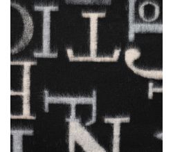 Colored Letters Keith, Grey Off White Black