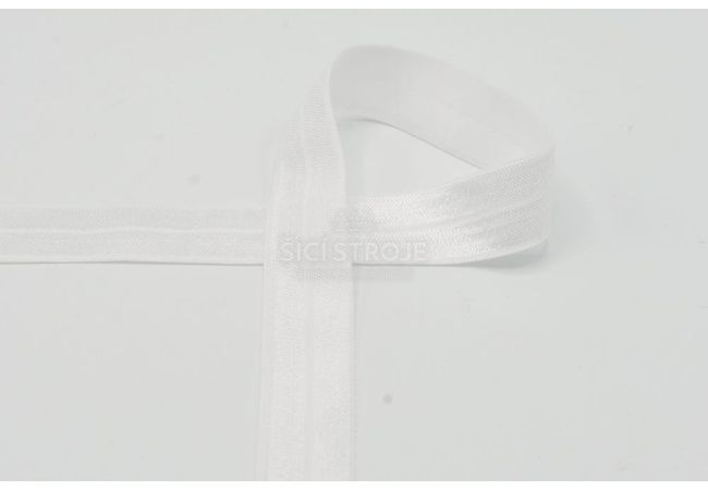 Lemovací elastický proužek, 20 mm - bílá
