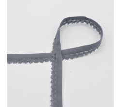 Pruženka krajková, 12 mm - šedá