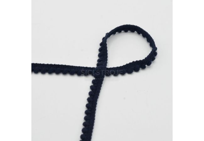 Prýmek s bambulkami, 4 mm - námořnická