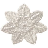Nažehlovačka Krajkový květ bílý 3,6 x 3,6 cm Monoquick