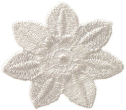 Nažehlovačka Krajkový květ bílý 3,6 x 3,6 cm Monoquick