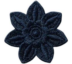 Nažehlovačka Krajkový květ tmavě modrý 3,6 x 3,6 cm Monoquick