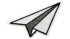 Nažehlovačka Origami vlaštovka 3,3 x 3,8 cm Monoquick