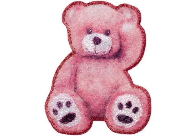 Nažehlovačka Růžový medvídek 5,5 x 4,5 cm Monoquick