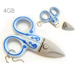 USB nůžky - modré