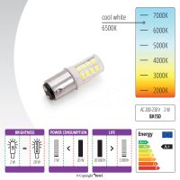 Žárovka LED 230V, 2W pro šicí stroje a overlocky - bajonet