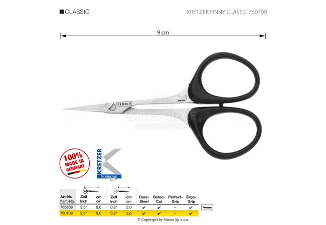 Nůžky vyšívací KRETZER FINNY CLASSIC 760709