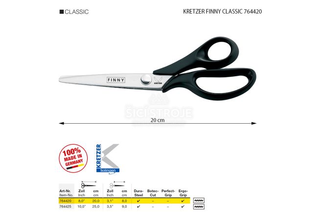 Univerzální entlovací nůžky KRETZER FINNY CLASSIC 764420