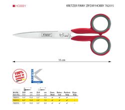 Nůžky KRETZER FINNY ZIPZAP/HOBBY 782015