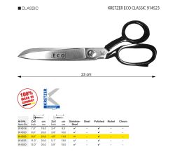 Krejčovské nůžky KRETZER ECO CLASSIC 914523