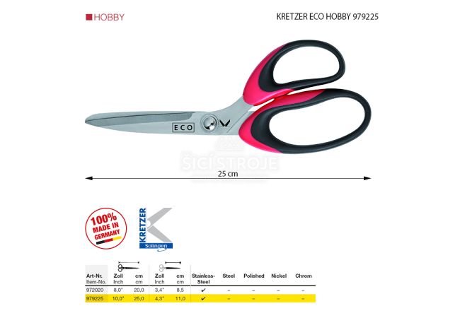 Nůžky na tapety, fólie KRETZER ECO HOBBY 979225