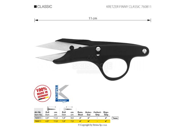 Odstřihávací nůžky / cvakačky KRETZER FINNY CLASSIC 760811