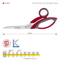 Krejčovské nůžky KRETZER FINNY ZIPZAP/HOBBY 782020