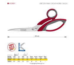 Krejčovské nůžky KRETZER FINNY ZIPZAP/HOBBY 782020