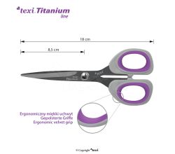 Titanové nůžky TEXI TITANIUM Ti700