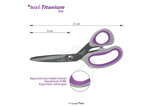 Titanové nůžky TEXI TITANIUM Ti814
