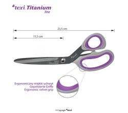 Titanové nůžky TEXI TITANIUM Ti914