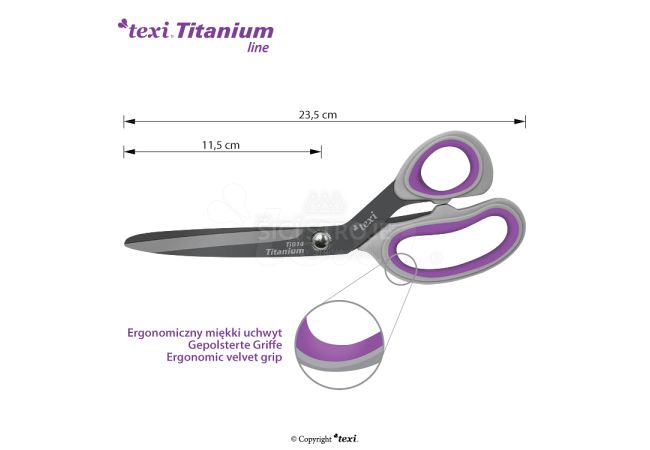 Titanové nůžky TEXI TITANIUM Ti914