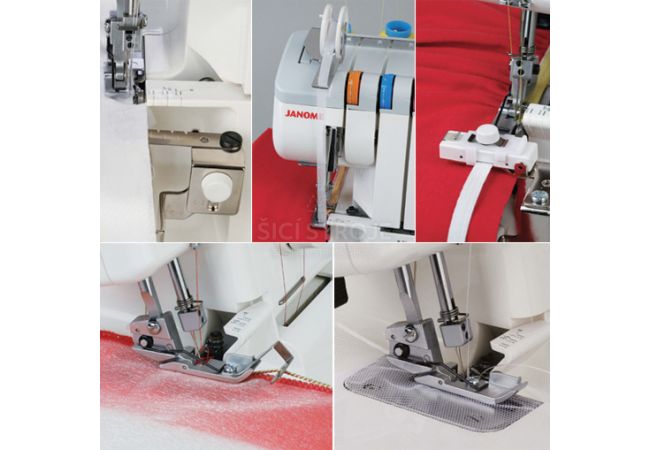 Sada 5 patek pro overlock Janome 204D, 990D, 744D