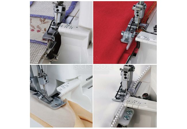 Sada 4 patek pro overlock Janome 204D, 990D, 744D