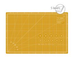 Řezací podložka TEXI YELLOW 45 x 30 cm, 5vrstvá, zesílená