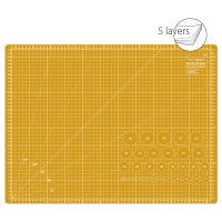 Řezací podložka TEXI YELLOW 60 x 45 cm, 5vrstvá, zesílená