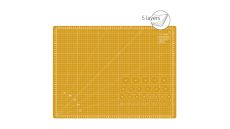 Řezací podložka TEXI YELLOW 60 x 45 cm, 5vrstvá, zesílená