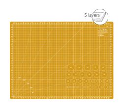 Řezací podložka TEXI YELLOW 60 x 45 cm, 5vrstvá, zesílená