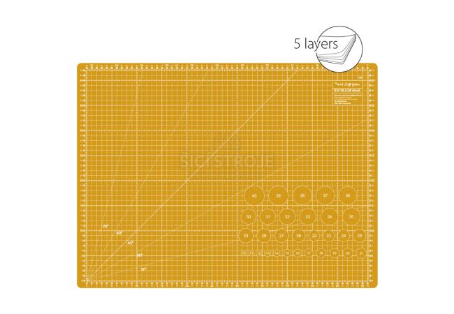 Řezací podložka TEXI YELLOW 60 x 45 cm, 5vrstvá, zesílená