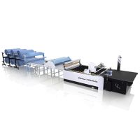 Automatický pokládací a řezací stroj na tkaniny J3-190 OSHIMA + R6-190 + TABLE 12M SET