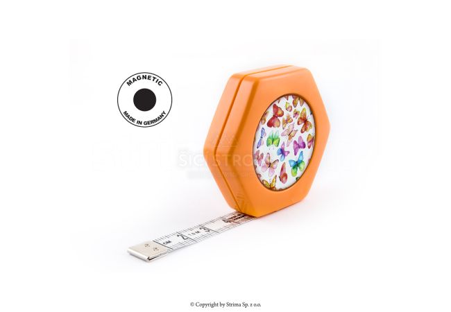 Krejčovský metr HEXAGON MAGNETIC ORANGE