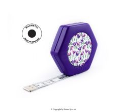 Krejčovský metr HEXAGON MAGNETIC PURPLE