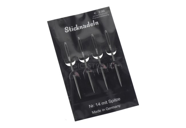 Jehly vyšívací ostré 4 ks vel. 14