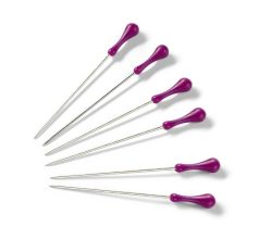 Špendlíky s prodlouženou hlavičkou (ergonomické), fialové, 10 g