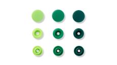 Plastové patentky "Color Snaps" kulaté, Prym Love, 12,4 mm, 30 ks, zelené