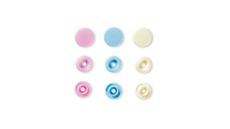 Plastové patentky "Color Snaps" kulaté, Prym Love, 12,4 mm, 30 ks, pastelové