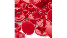 Plastové patentky "Color Snaps" kulaté, 12,4 mm, 30 ks, červené