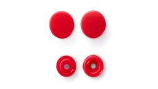 Plastové patentky "Color Snaps" kulaté, 12,4 mm, 30 ks, červené