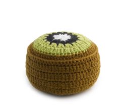 Háčkovaný jehelníček a záváží 2v1 pr. 6 cm "Kiwi"