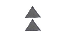 Nášivka trojúhelníky, malé, nažehlovací, šedá