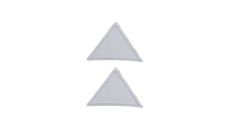Nášivka trojúhelníky, malé, nažehlovací, bílá