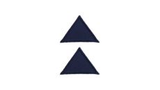 Nášivka trojúhelníky, malé, nažehlovací, tmavě modrá