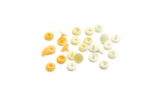 Plastové patentky "Color Snaps Mini", Prym Love, 9 mm, 36 ks, v odstínech světle žluté