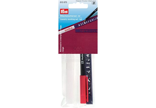 Sada na značení prádla standard, červené pero, 3 m